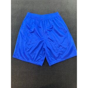 Alleson Athletic Adult Medium Blue Mesh Basketball‎ Shorts Made in Tanzania